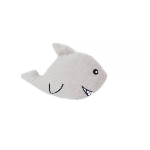 ZippyPaws Zippy Burrow Shark n' Ship Puzzle Dog Toy, shark toy shown out of the package