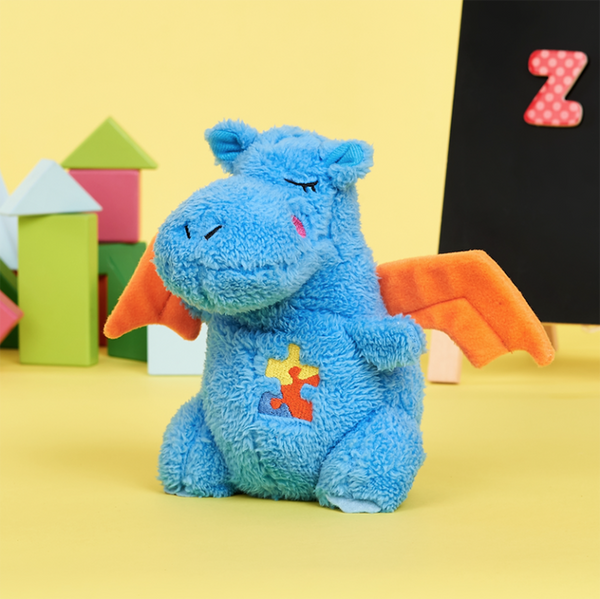 ZippyPaws Cheeky Chumz Drake the Dragon Plush Dog Toy, toy shown out of the package