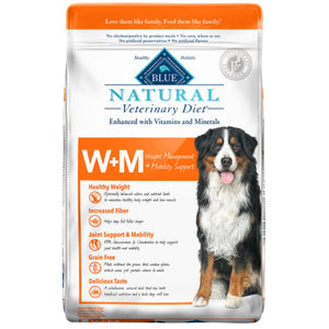 Blue Buffalo BLUE Natural Veterinary Diet W+M Weight Management + Mobility Support Dry Dog Food