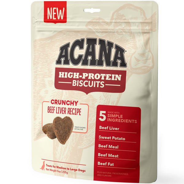 ACANA Crunchy Biscuits High-Protein Beef Liver Recipe Dog Treats