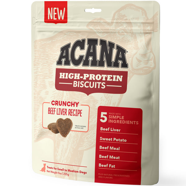 ACANA Crunchy Biscuits High-Protein Beef Liver Recipe Dog Treats