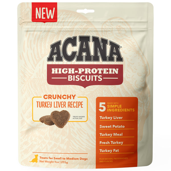 ACANA Crunchy Biscuits High-Protein Turkey Liver Recipe Dog Treats