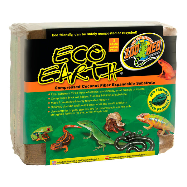 Zoo Med Eco Earth Compressed Coconut Fiber, front of package