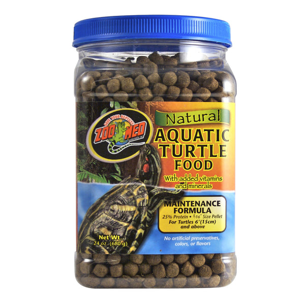 Zoo Med Natural Aquatic Turtle Food, side of container