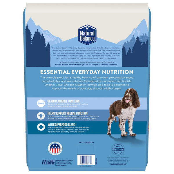 Natural Balance Original Ultra Chicken & Barley Formula Dry Dog Food