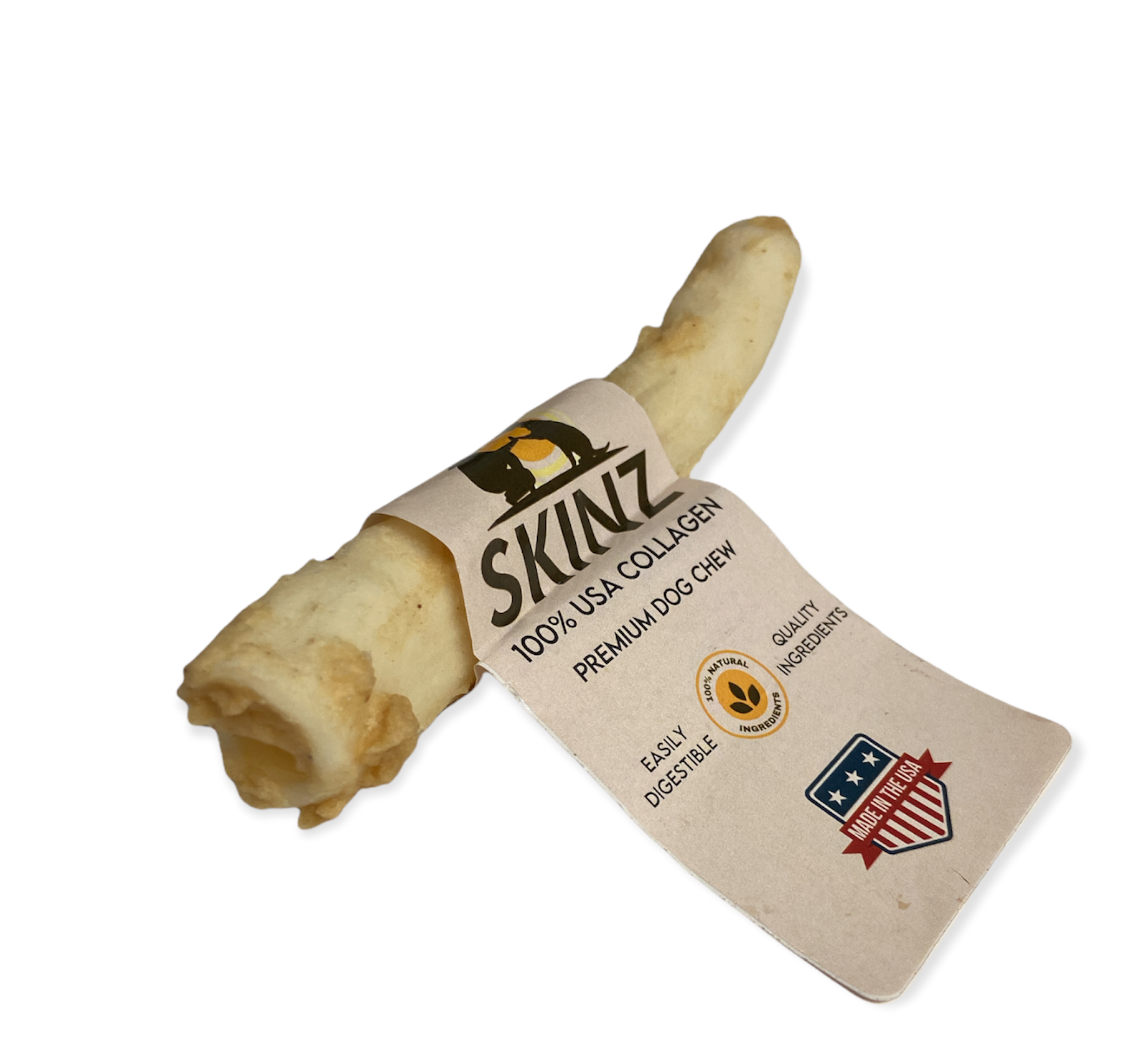 Skinz Bully Stick Flavored 100% Collagen Roll Dog Chew