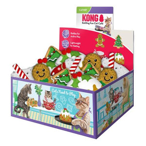 KONG Holiday Christmas Scrattles Cafe Cat Toy