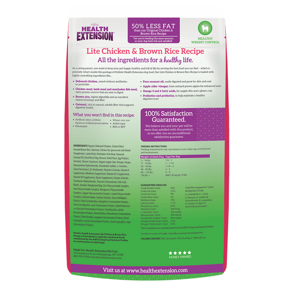 Health Extension Lite Chicken & Brown Rice Recipe Dry Dog Food