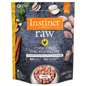 Instinct Raw Bites Cage-Free Chicken Recipe Frozen Dog Food