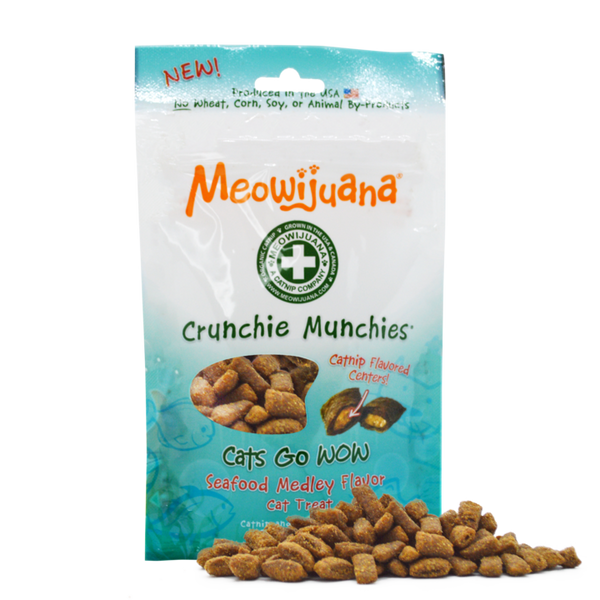 Meowijuana Crunchie Munchie Seafood Medley Cat Treats