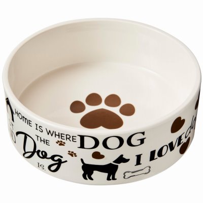 SPOT Stoneware Dish 7" I Love Dogs Bowl