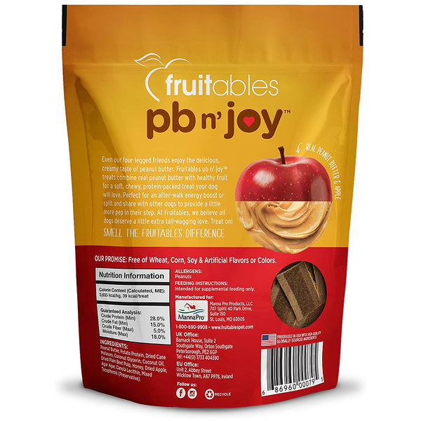 Fruitables PB N' Joy Peanut Butter & Apple Dog Treats