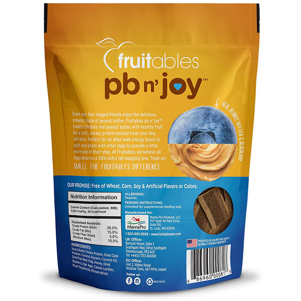 Fruitables PB N' Joy Peanut Butter & Blueberry Dog Treats