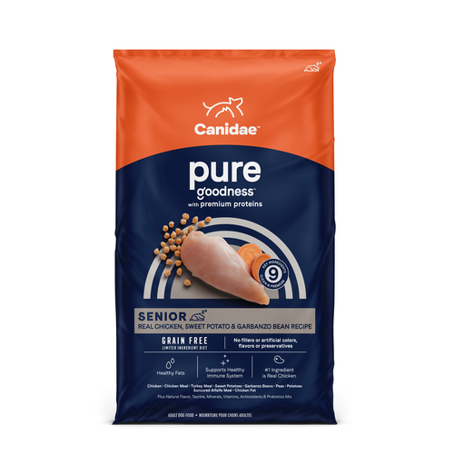 Canidae PURE Grain Free, Limited Ingredient Senior Dry Dog Food, Chicken, Sweet Potato and Garbanzo Bean