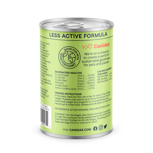 CANIDAE® All Life Stages Less Active Formula with Chicken, Lamb & Fish Dog Wet 13 oz.