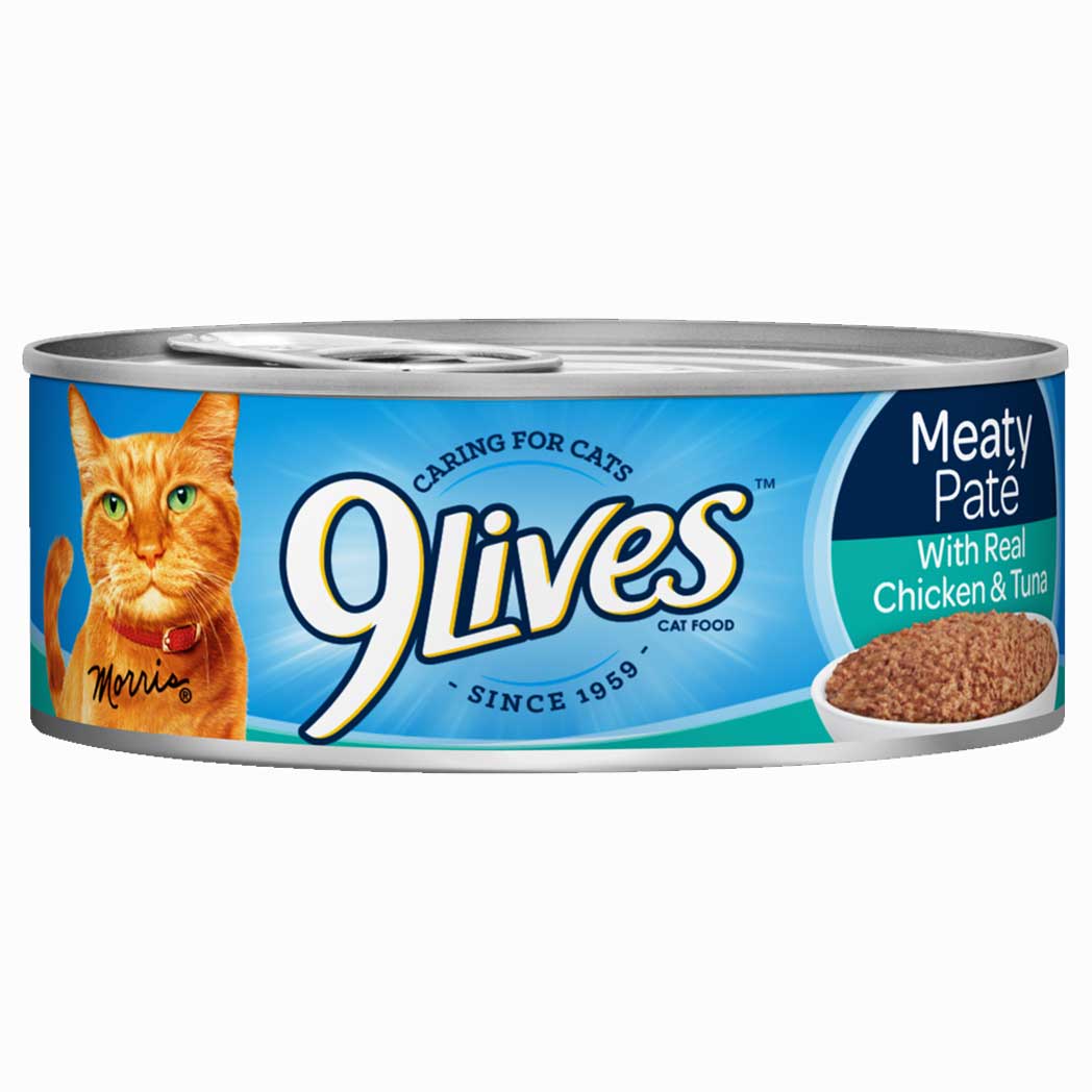 9 Lives Meaty Pate with Chicken & Tuna Dinner Wet Cat Food