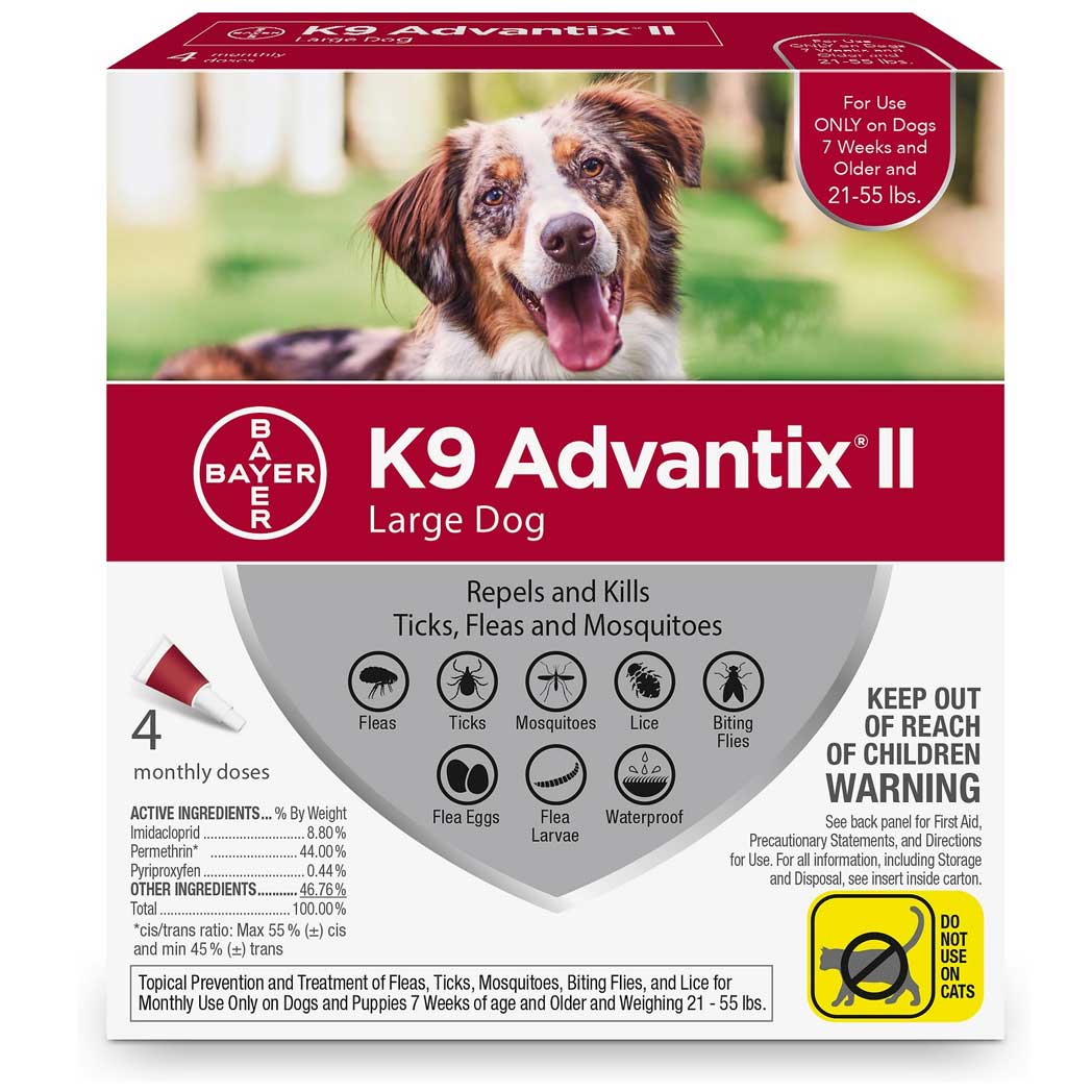 Advantix II for Large Dogs 21-55 lbs 4 pack