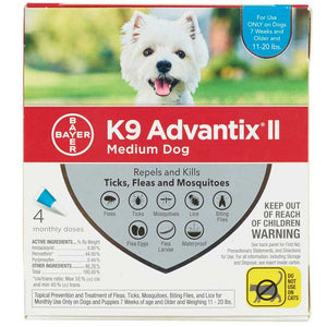 Advantix II for Medium Dogs 11-20 lb. 4 pack