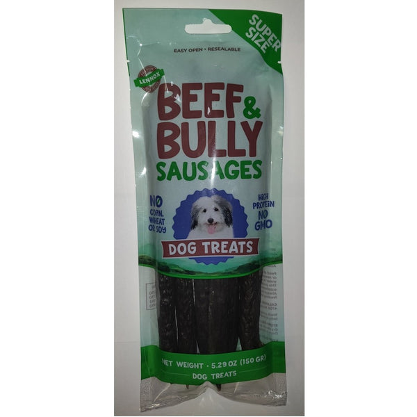 Lennox Beef & Bully Sausages, front of package