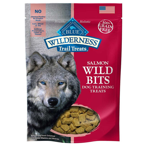 Blue Buffalo Wilderness Grain Free Trail Treats Salmon Wild Bits Dog Treats