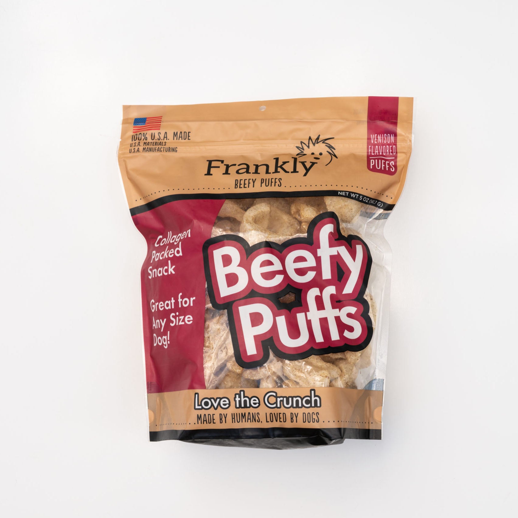 Frankly Original Beefy Puffs Venison Dog Treats