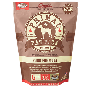 Primal Pork Patties Frozen Dog Food