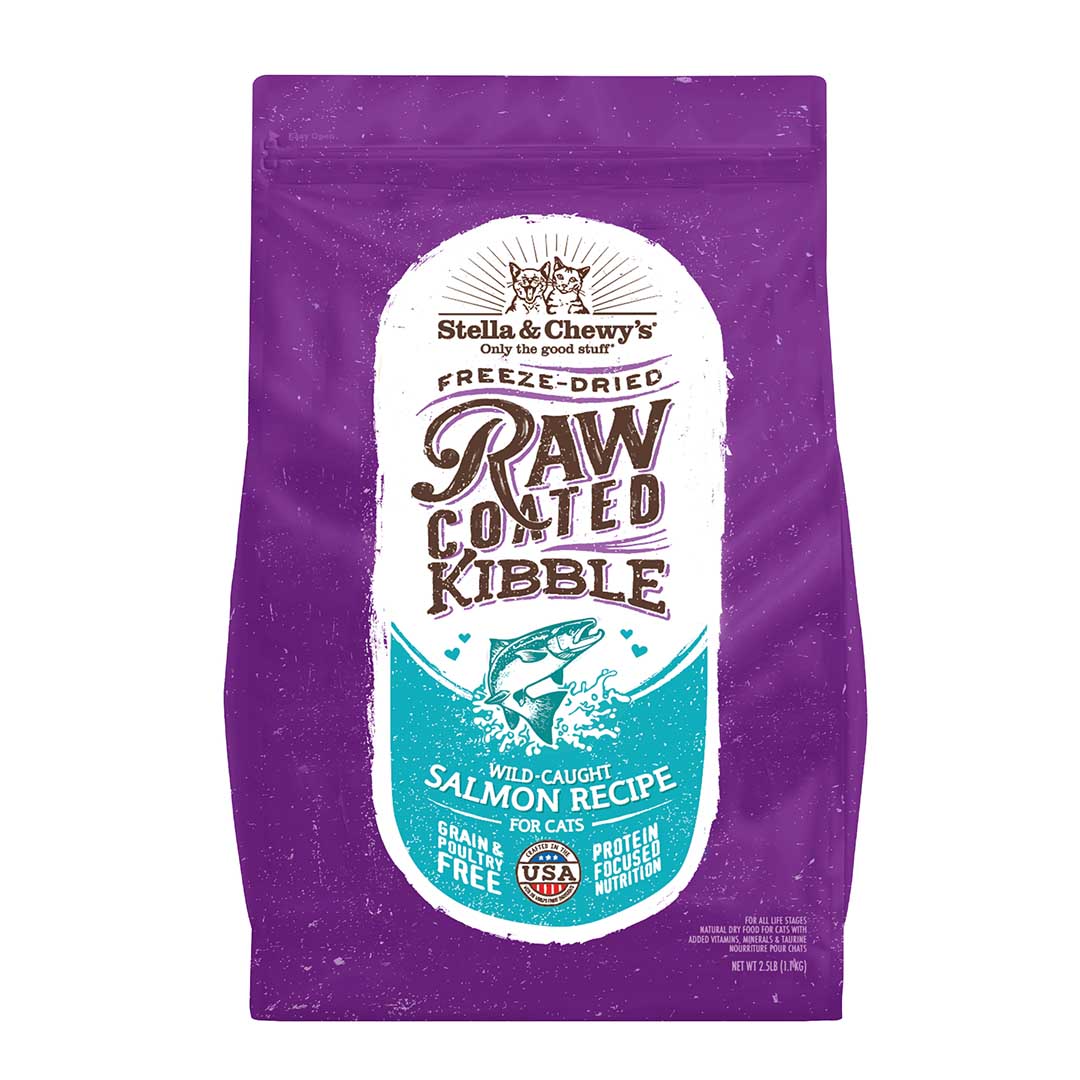 Stella & Chewy's Raw Coated Kibble Wild-Caught Salmon Recipe Dry Cat Food