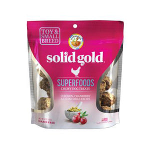 Solid Gold Toy & Small Breed Superfoods Chewy Treats Chicken, Cranberry & Chamomile Recipe