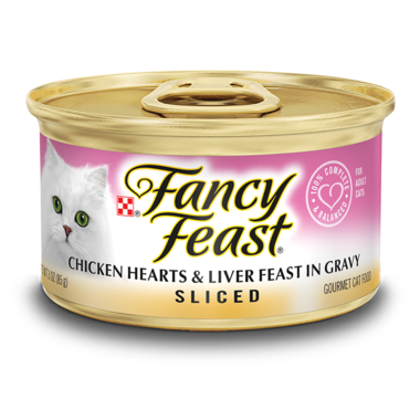 Fancy Feast Sliced Chicken Hearts & Liver in Gravy Wet Cat Food