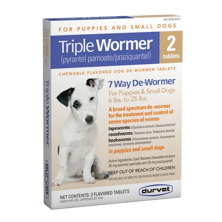 Durvet Triple Wormer for Puppies and Small Dogs 2 ct.