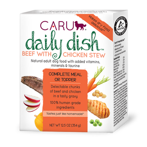 Caru Daily Dish Beef with Chicken Stew for Dogs