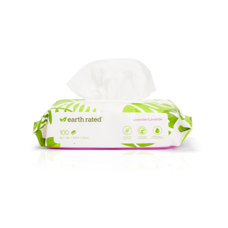 Earth Rated Lavender Grooming Wipes