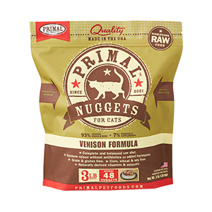 Primal Venison Nuggets Frozen Cat Food