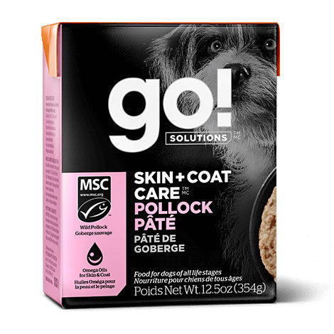 Petcurean GO! Skin + Coat Care Pollock Pate Wet Dog Food