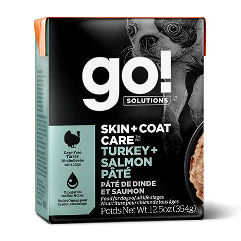 Petcurean GO! Skin + Coat Care Turkey & Salmon Pate Wet Dog Food