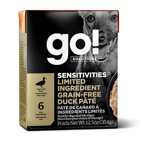 Petcurean GO! Solutions Sensitivities Limited Ingredient Grain Free Duck Pate Wet Dog Food