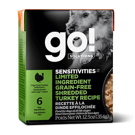 Petcurean GO! Solutions Sensitivities Limited Ingredient Grain Free Shredded Turkey Wet Dog Food