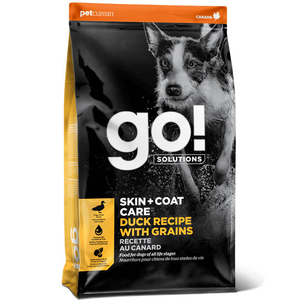 Petcurean GO! Skin + Coat Care Duck Recipe with Grains Dry Dog Food