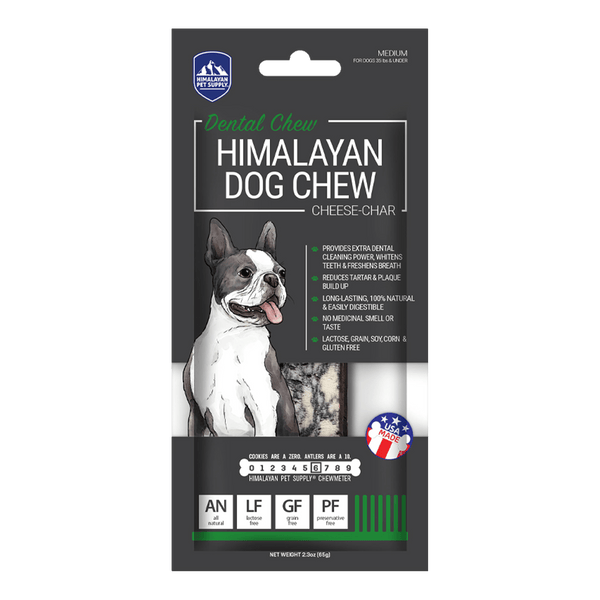 Himalayan Dog Chew Cheese-Char Medium