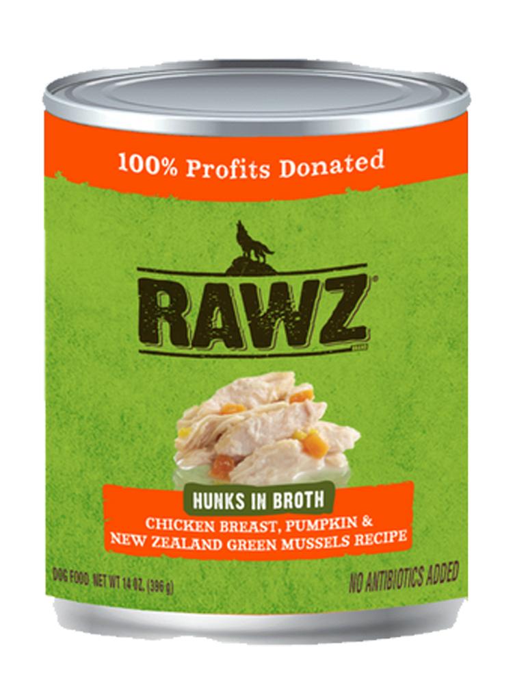 Rawz Hunks Chicken and Pumpkin in Broth Wet Dog Food