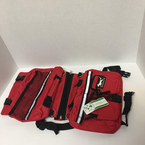 Medium/Large Dog Red Saddlebag Carrier