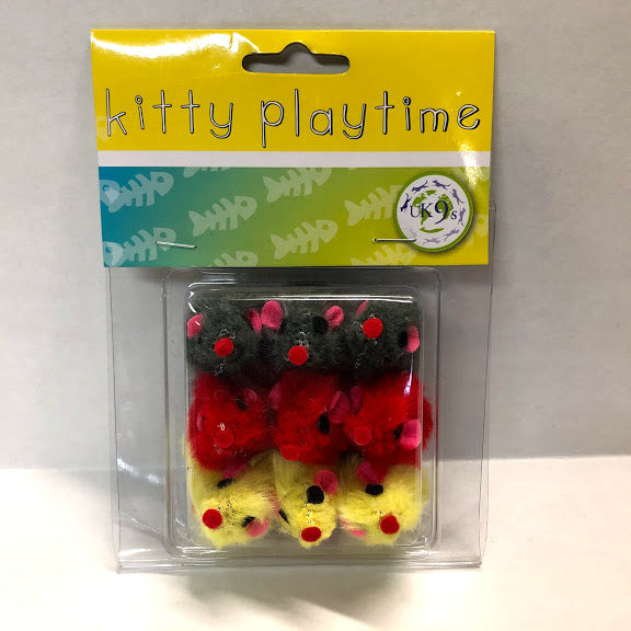 UK9 Furry Mice Cat Toy