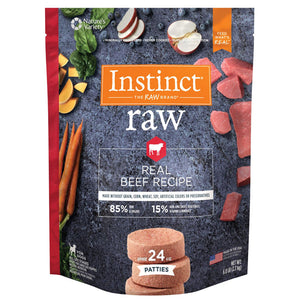 Instinct Raw Patties Real Beef Recipe Frozen Dog Food