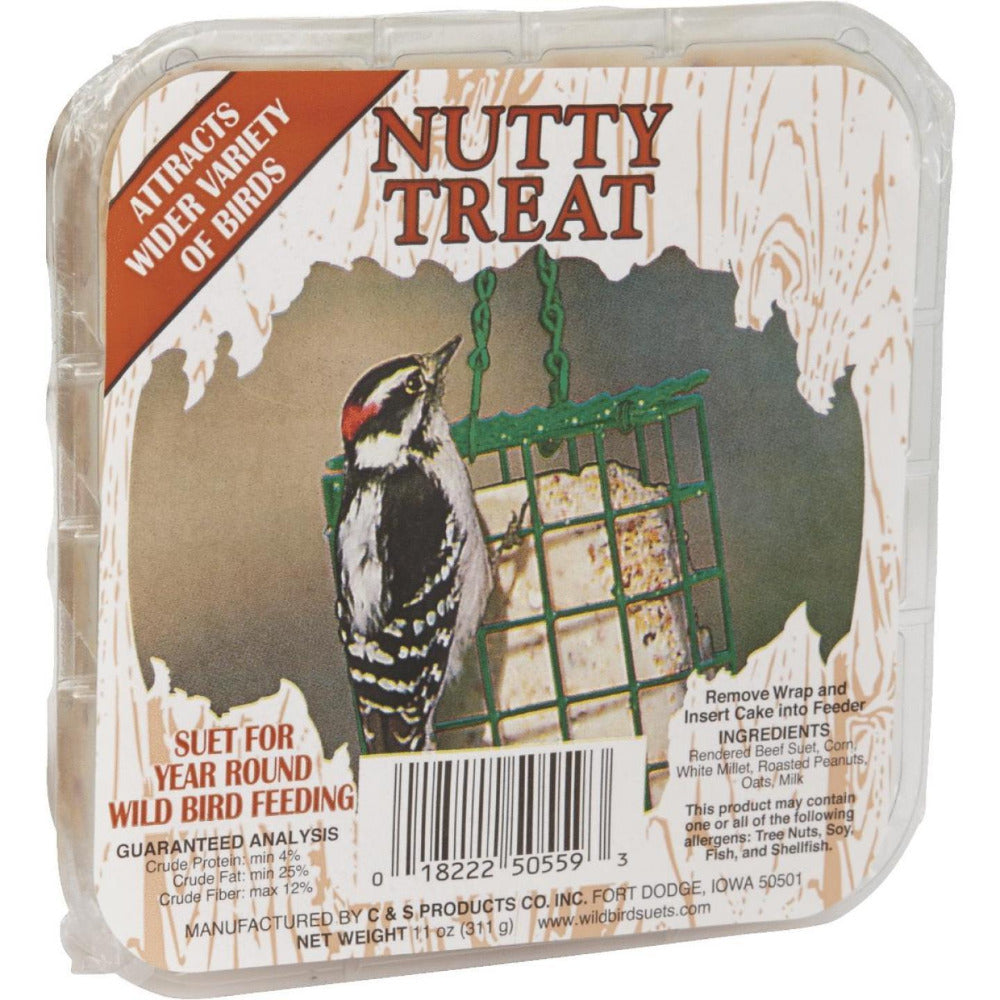 C & S Nutty Treat Suet 12-Pack Wild Bird Food 