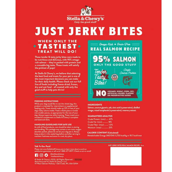 Stella & Chewy's Just Jerky Bites Salmon Recipe Dog Treats