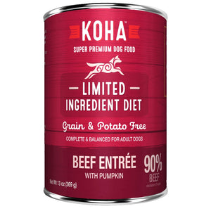 KOHA LID Grain-Free 90% Beef Entree Wet Dog Food