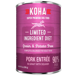 KOHA LID Grain-Free 90% Pork Entree Wet Dog Food