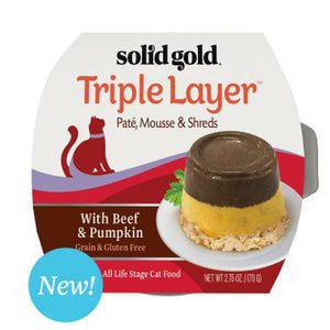 Solid Gold Triple Layer Beef & Pumpkin Wet Cat Food