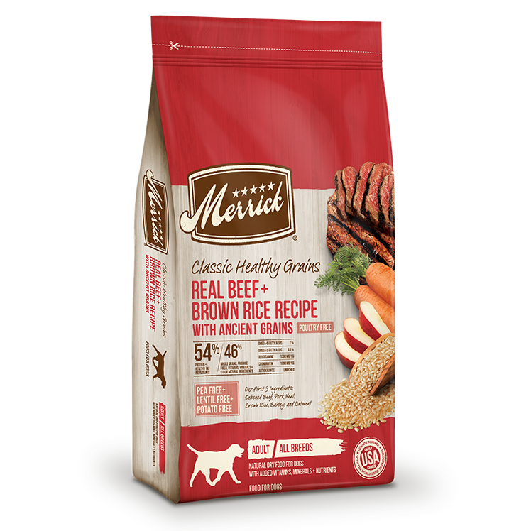 Merrick Classic Healthy Grains Real Beef & Brown Rice Recipe with Ancient Grains Dry Dog Food