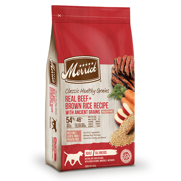 Merrick Classic Healthy Grains Real Beef & Brown Rice Recipe with Ancient Grains Dry Dog Food